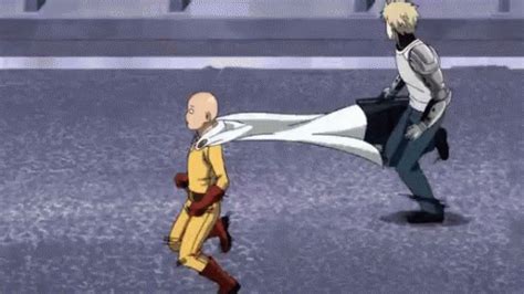 Saitama Genos GIF - Saitama Genos Run - Discover & Share GIFs