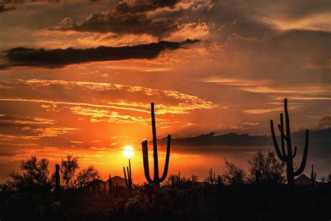 An Orangey Desert Sunset Photograph by Saija Lehtonen - Fine Art America