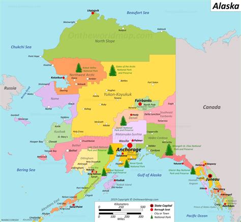 Printable Map Of Alaska