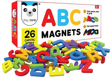 Buy Play Panda ABC Magnets Capital Letters, Red Online at Low Prices in ...