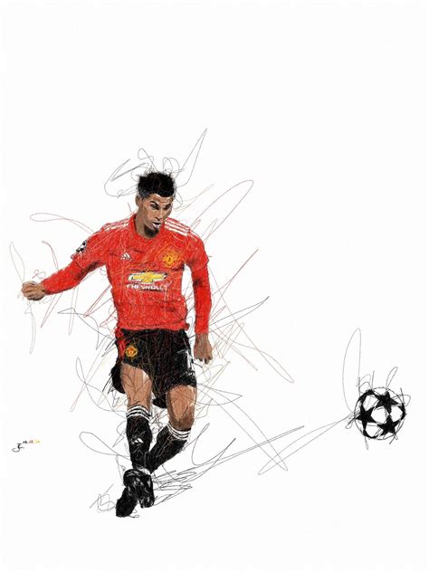 Digital Drawing Marcus Rashford - Etsy UK