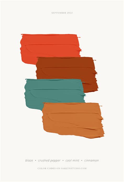 September Color Scheme 2022 - Oaklyn Studio in 2023 | Earthy color palette, September colors ...