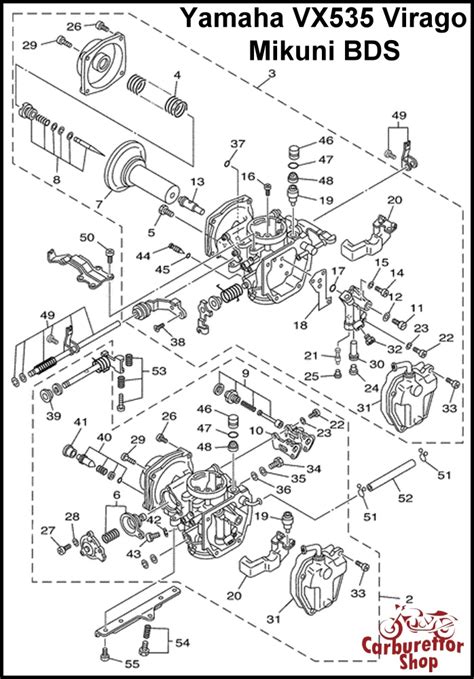 Yamaha XV535 Virago Carburetor Parts and Rebuild Kits