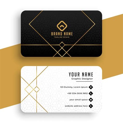 Free Vector | Minimal golden business card template