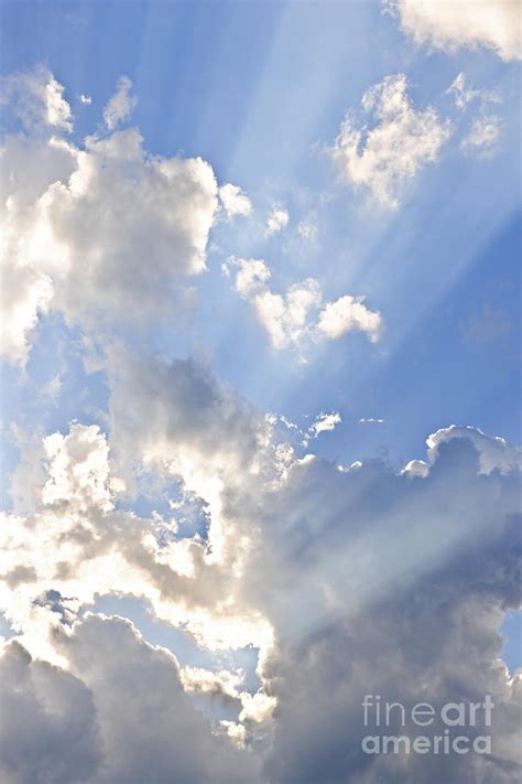 Blue sky with sun rays Photograph by Elena Elisseeva - Pixels