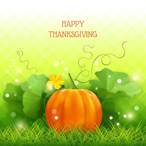 Premium Vector | Thanksgiving card with a pumpkin