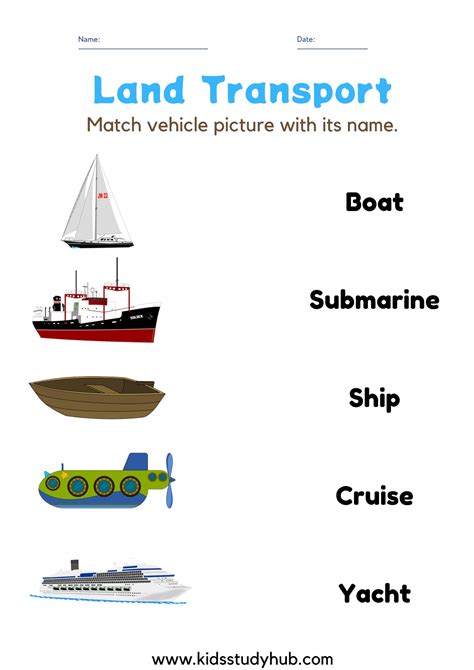 Water Transport Chart and Worksheets