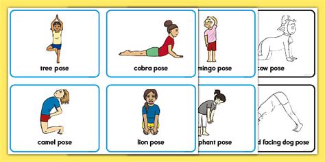 Yoga Gross Motor Activity Cards | Printables | Twinkl USA