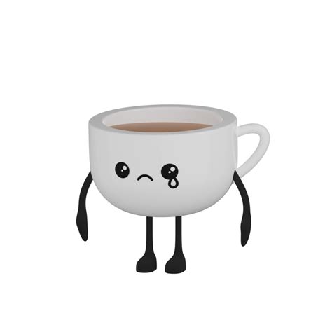 3D Isolated Cute Coffee Cup Cartoon Character 11630411 PNG