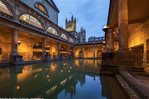 Bath Abbey from the Roman Baths, Bath, Somerset, England - This well ...