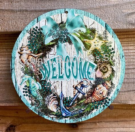 Welcome Sign Farmhouse Decor Wreath Sign Wreath Attachment Wreath ...