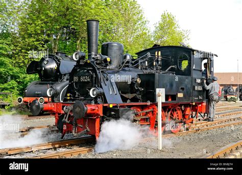 Steam locomotives at "German Steam Locomotive Museum", Neuenmarkt, Bavaria, Germany Stock Photo ...