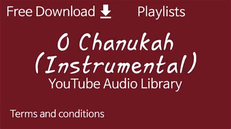 O Chanukah (Instrumental) | YouTube Audio Library - YouTube