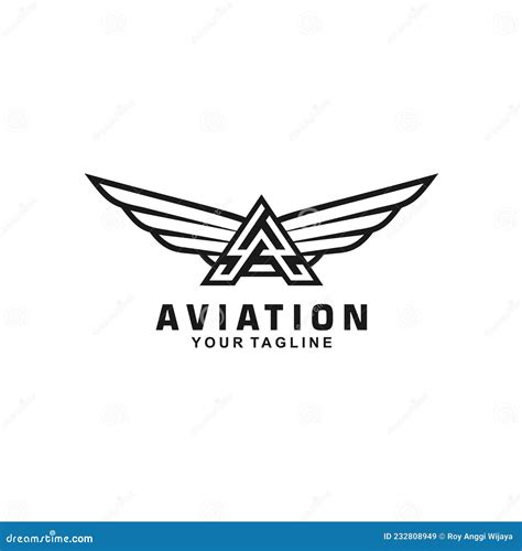 Aviation Logo Design Template Idea Stock Vector - Illustration of identity, initial: 232808949