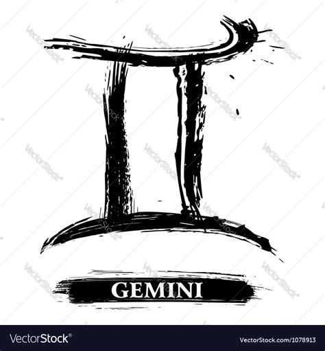 Gemini symbol Royalty Free Vector Image - VectorStock