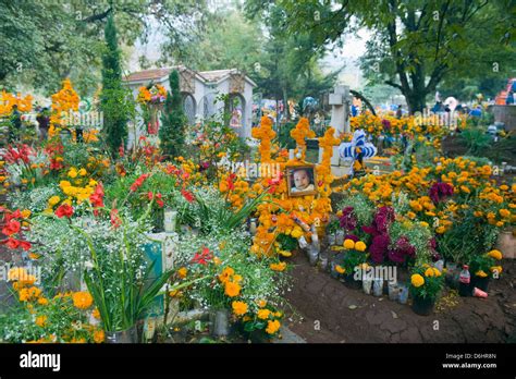 North America, Mexico, Michoacan state, Patzcuaro, Dia de Muertos, Day of the Dead celebrations ...