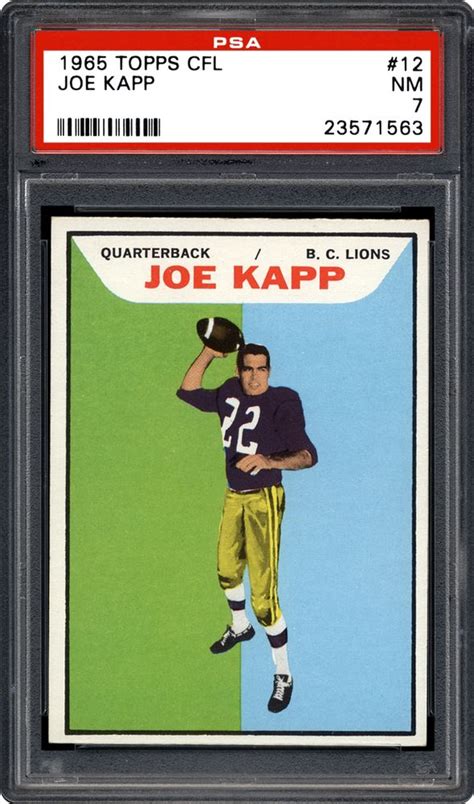 1965 Topps CFL Joe Kapp | PSA CardFacts®