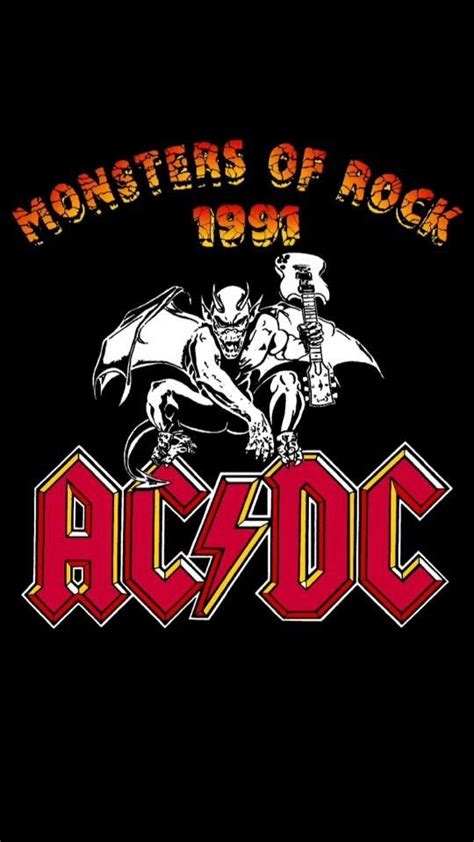 AC/DC, Monsters of Rock 1991⚡️⚡️ | Carteles de banda, Banda de rock ...