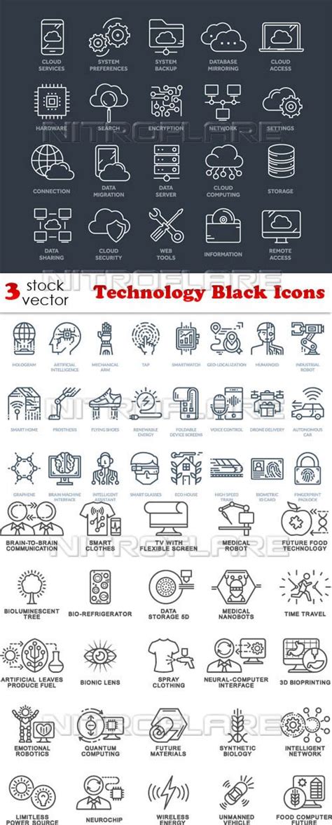 Vectors - Technology Black Icons » NitroGFX - Download Unique Graphics For Creative Designers