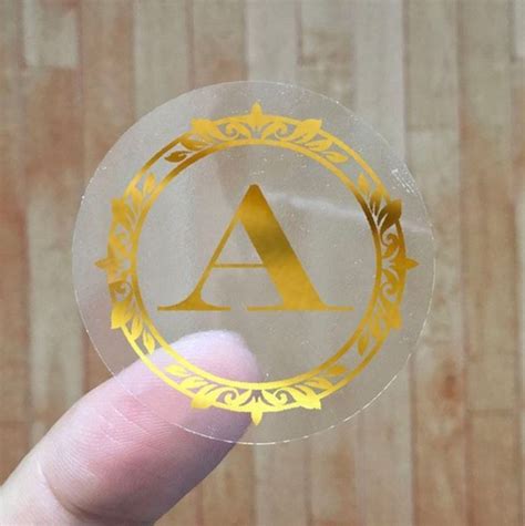 Customized Gold Foil Logo Vinyl Transparent Sticker Manufacturers, Suppliers - Low Price Gold ...