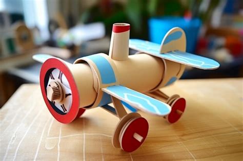 Premium AI Image | Crafting HighFlying Fun DIY HandMade Toy Aircraft for Kids and Parents