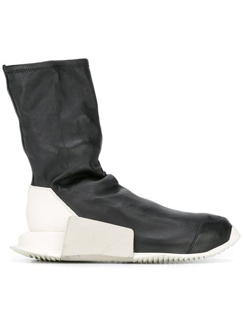 Rick owens X Adidas Sock Sneakers in Black | Lyst