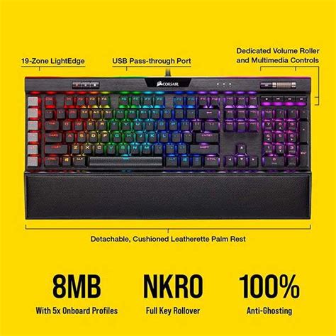 Corsair K95 RGB Platinum XT Mechanical Gaming Keyboard with 6 Dedicated Macro Keys | Gadgetsin