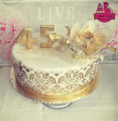 45 years of love - Decorated Cake by AzraTorte - CakesDecor