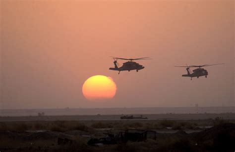 Military Helicopters at Sunset - HD Wallpaper