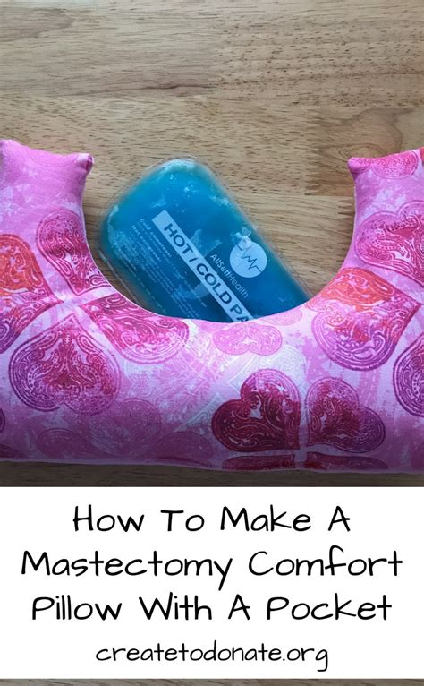 This tutorial provides detailed instructions on how to make a mastectomy pillow with a pocket ...