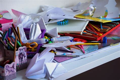 Unorganized School Desk