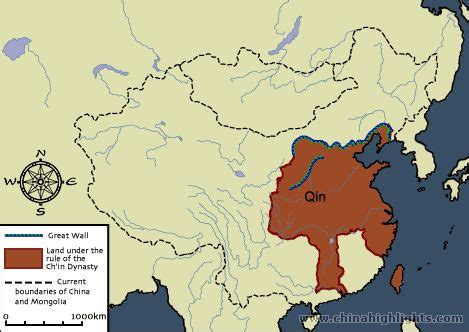 The Qin Dynasty: Map of China during the Qin Dynasty