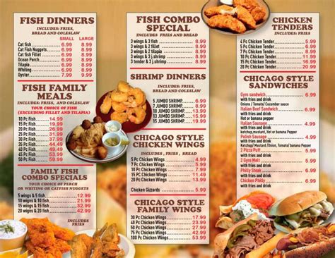 Jordans Fish and Chicken Menu, Menu for Jordans Fish and Chicken, East, Indianapolis ...