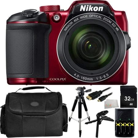 Nikon COOLPIX B500 Digital Camera (Red) - International Version (No ...