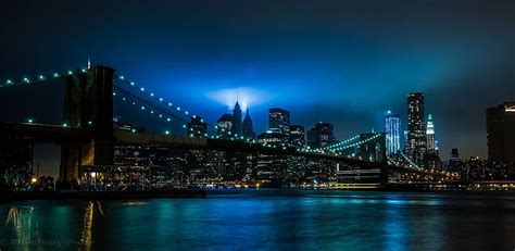 HD wallpaper: Brooklyn Bridge, nyc, manhattan, skyscrapers, lights ...