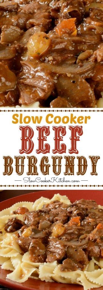 Slow Cooker Beef Burgundy (Crock Pot, Instant Pot, Freezer Meal)