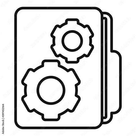 Testing software folder icon. Outline testing software folder vector icon for web design ...