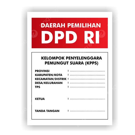 Surat Suara Pemilu Dpd Ri Indonesia 2024 Vektor, Dpd Ri, Kpu, Pemilu ...