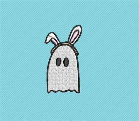 Easter Ghost Embroidery, Cute Ghost Embroidery, Easter Embroidery ...