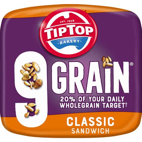 Tip Top Bakery 9 Grain Classic Sandwich Bread 700g | Woolworths