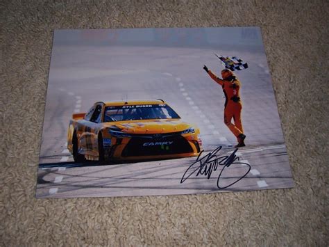 KYLE BUSCH CELEBRATION WIN 8X10 PHOTO SIGNED with COA Autographed | #1820481605