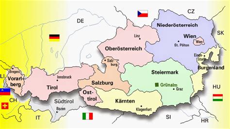 österreich Karte Bundesländer Leer - goudenelftal