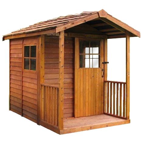 Shop Cedarshed Gardener's Delight Gable Cedar Storage Shed (Common: 6-ft x 12-ft; Interior ...