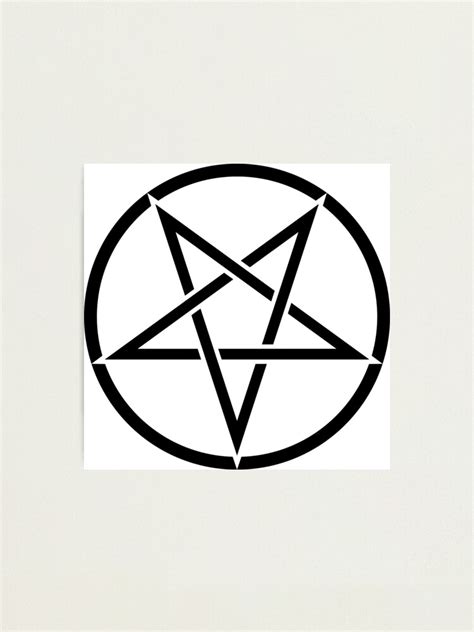 "Upside Down Pentagram in Circle" Photographic Print for Sale by BenjiKing | Redbubble