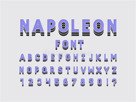 Napoleon Font. Vector Alphabet Stock Vector - Illustration of alphabet, stroke: 157002883