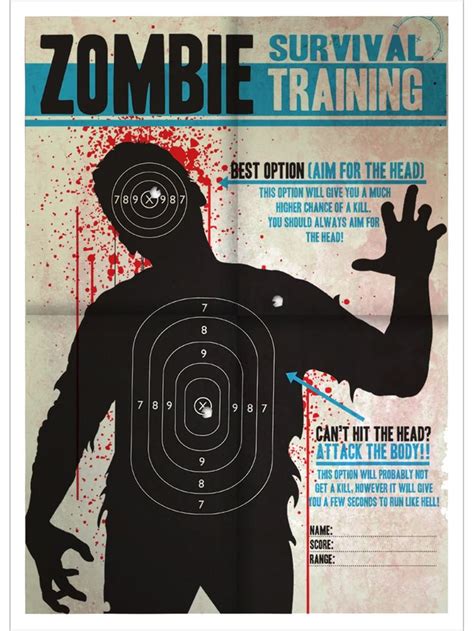 Zombie Survival Training Mini Poster – Grindstore Wholesale | Zombie survival, Zombie, Poster