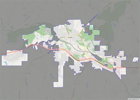 Map of Dallas city, Georgia - Thong Thai Real