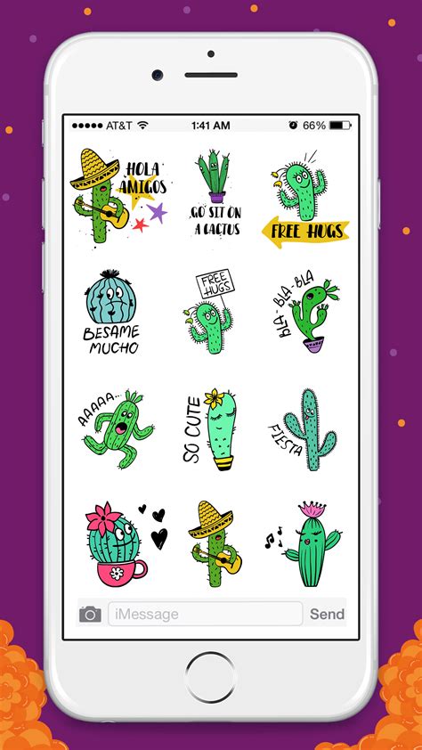 Animated Cactus Emoji - Stickers