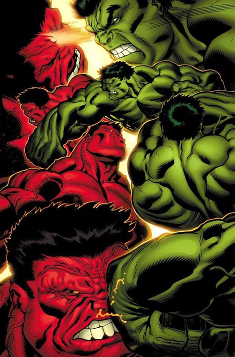 #Hulk #Fan #Art. (Green Hulk vs Red Hulk) By: Ed McGuinness. | Red hulk, Marvel comics hulk, Hulk