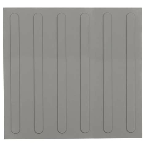 Buy PrimeMatik - Tactile paving floor tile for blind people 40x40cm with advance lines gray 10 ...